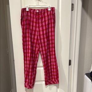 Victoria's Secret Red and Pink Checkered Pajama Pants